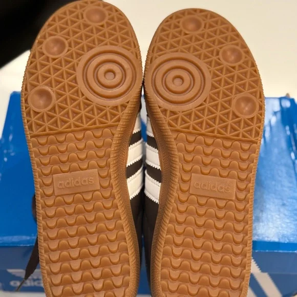 adidas Samba Leather Sneakers - Brown/White - Picture 4 of 5